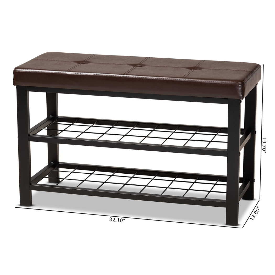 Behrman Dark Brown Accent Bench - Thumbnail - Image 6
