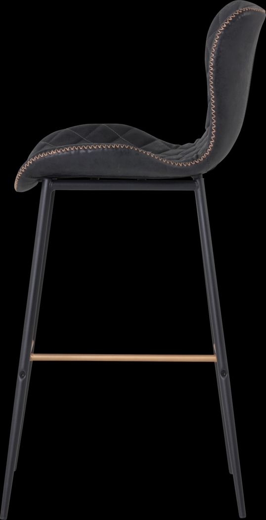 Beideman Black Barstool, Set of 2 - Thumbnail - Image 2