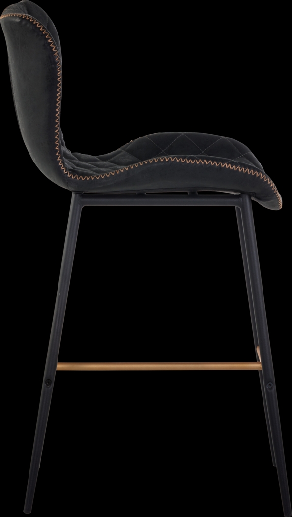 Beideman Black Counter Height Stool, Set of 2 - Thumbnail - Image 2