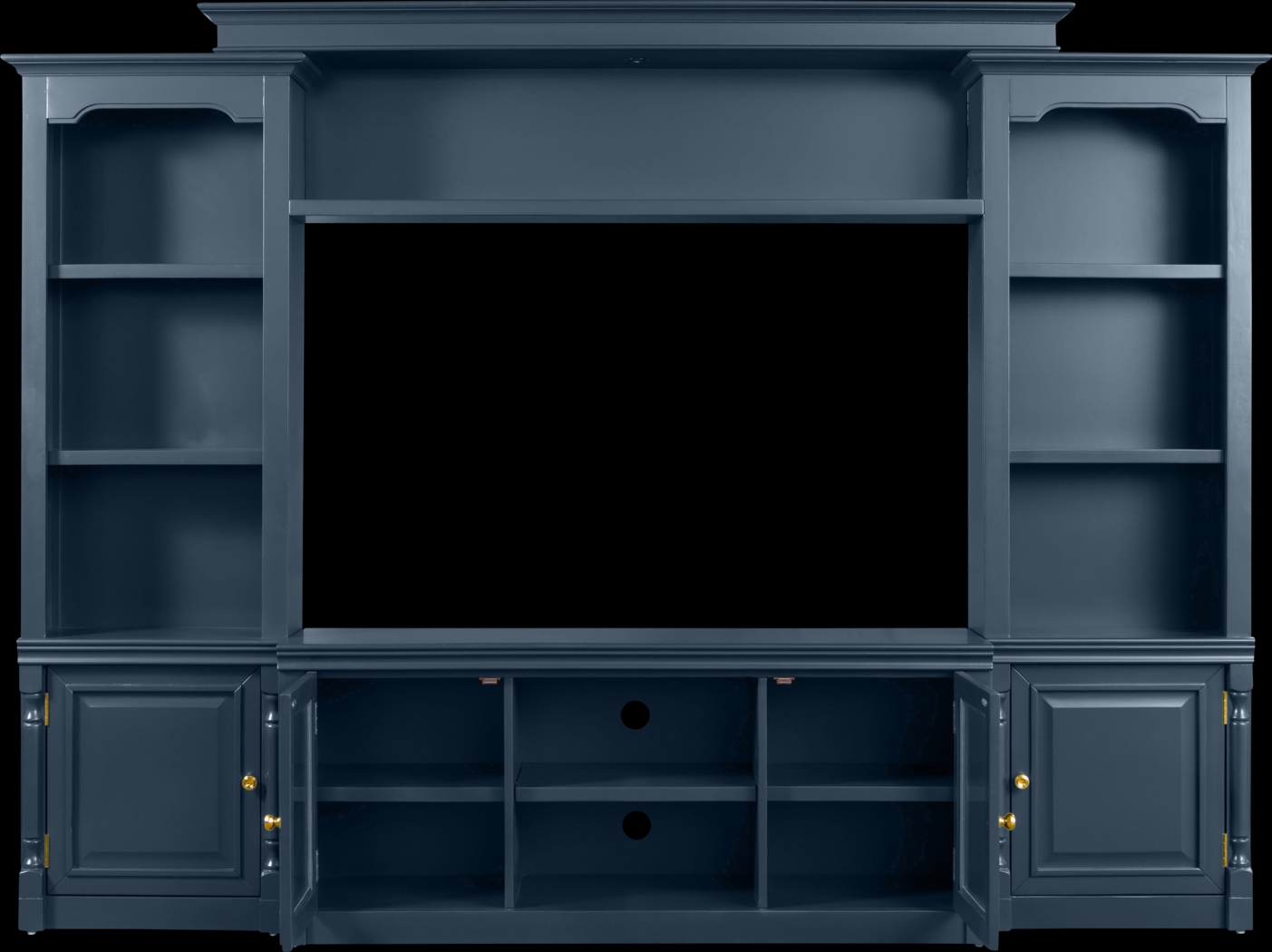 Beidiman I Blue 4 Pc Wall Unit with 104.5 in. Console - Thumbnail - Image 4