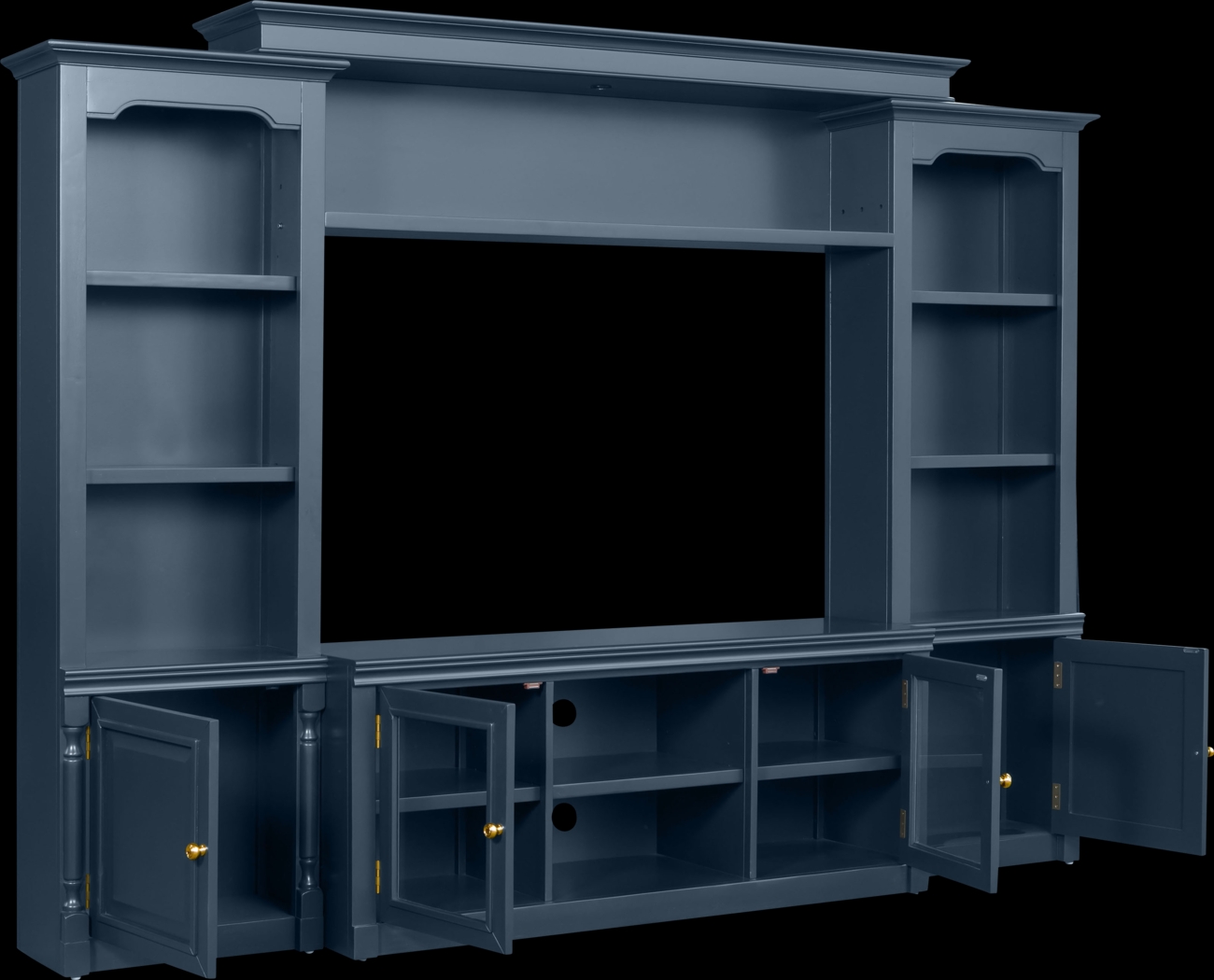 Beidiman I Blue 4 Pc Wall Unit with 104.5 in. Console - Thumbnail - Image 5