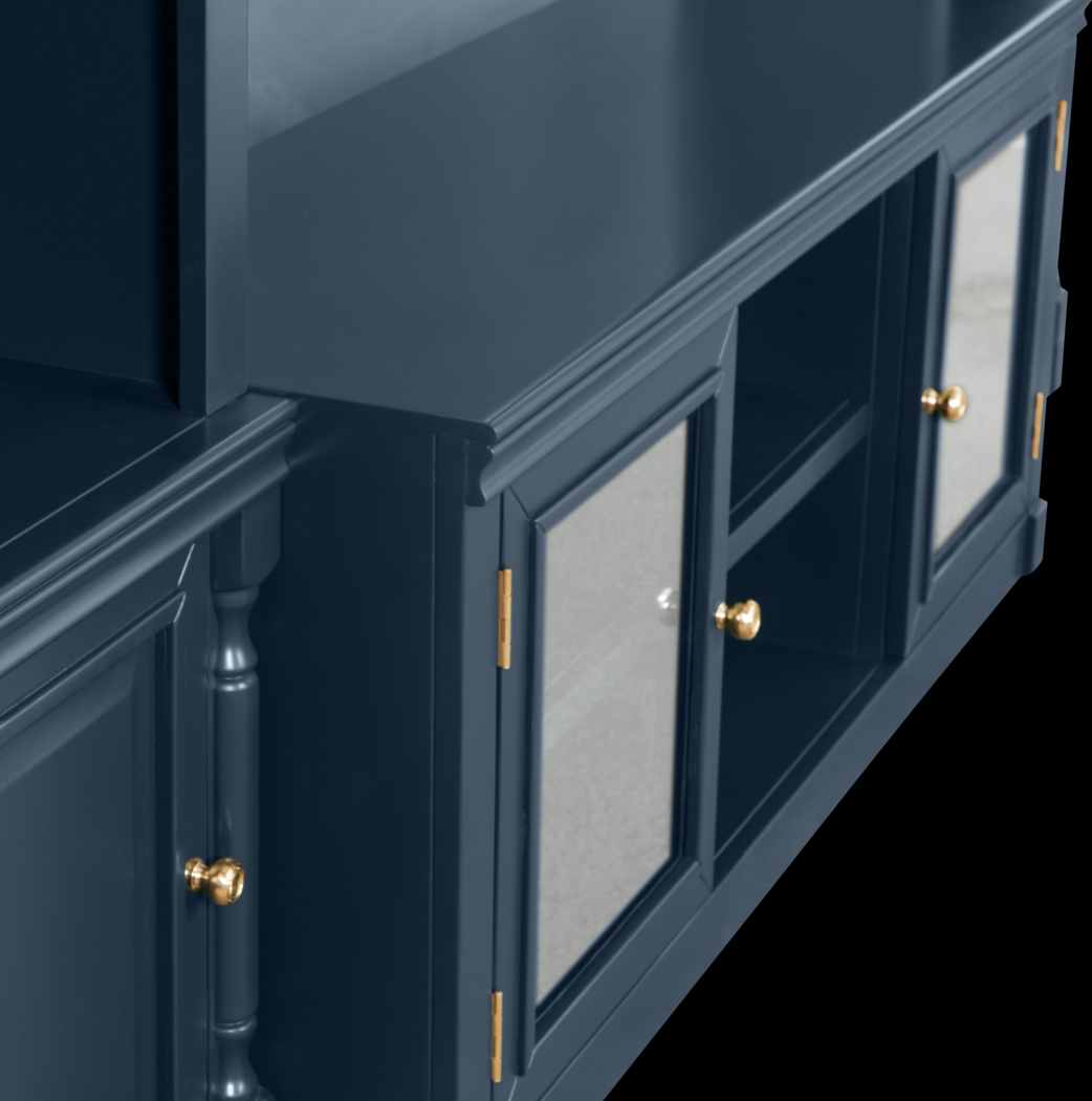 Beidiman I Blue 4 Pc Wall Unit with 104.5 in. Console - Thumbnail - Image 9