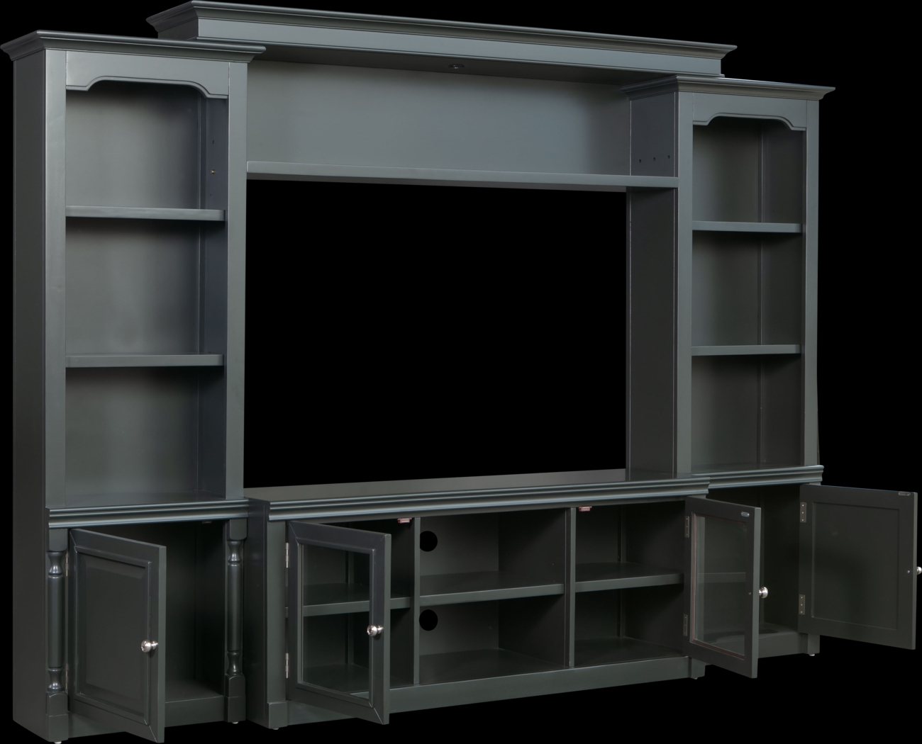 Beidiman I Charcoal 4 Pc Wall Unit with 104.5 in. Console - Thumbnail - Image 5