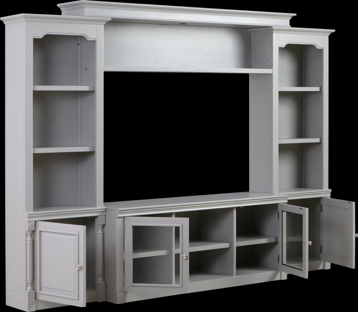 Beidiman I Gray 4 Pc Wall Unit with 104.5 in. Console - Thumbnail - Image 10