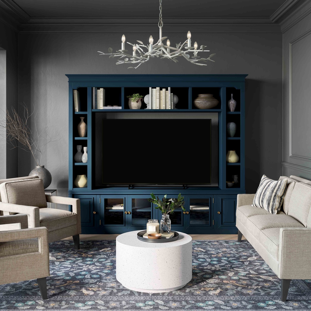 Beidiman II Blue 3 Pc Wall Unit with 98.5 in. Console - Thumbnail - Image 2