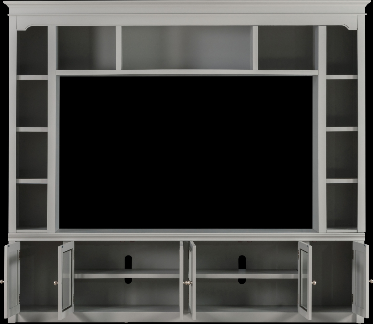 Beidiman II Gray 3 Pc Wall Unit with 98.5 in. Console - Thumbnail - Image 4