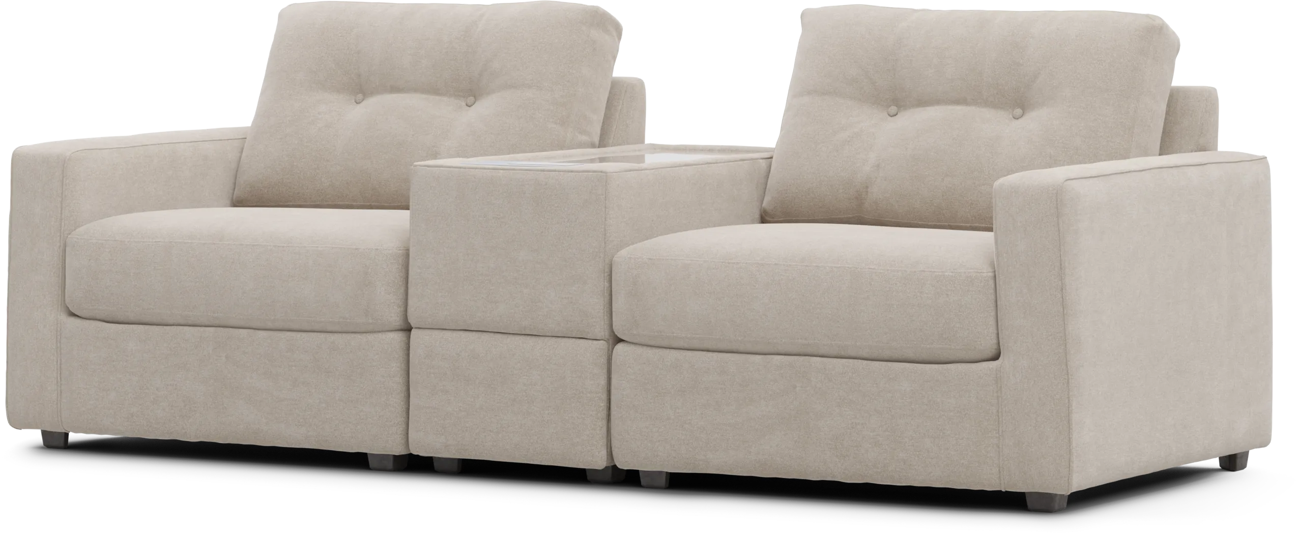 Beige 3 Pc ModularOne with Media Console - Image 5