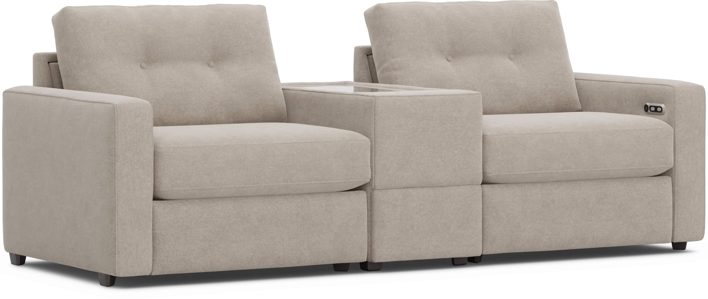 Beige 3 Pc Power Reclining ModularOne - Thumbnail - Image 4