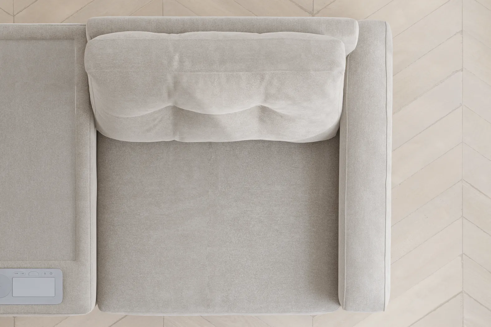 Beige 7 Pc ModularOne Gel Foam Sleeper with Media Consoles - Image 9