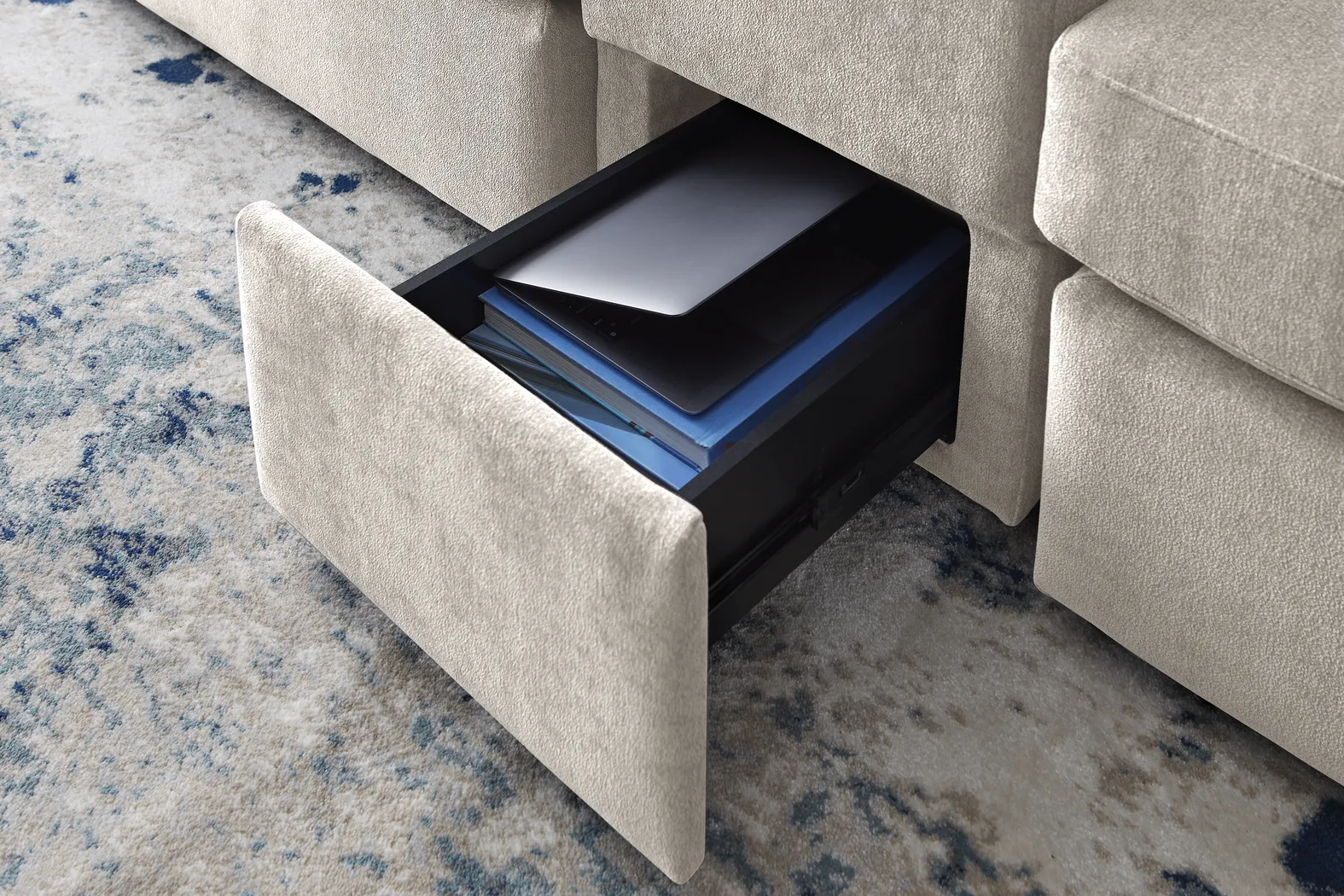 Beige 7 Pc ModularOne Gel Foam Sleeper with Media Consoles - Thumbnail - Image 4