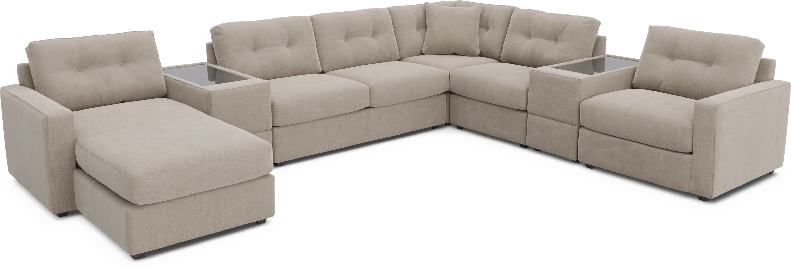 Beige 7 Pc ModularOne Sleeper - Thumbnail - Image 1