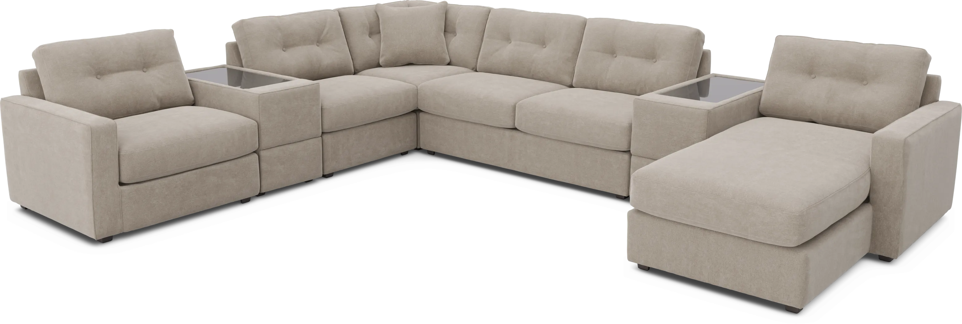 Beige 7 Pc ModularOne Sleeper - Thumbnail - Image 1