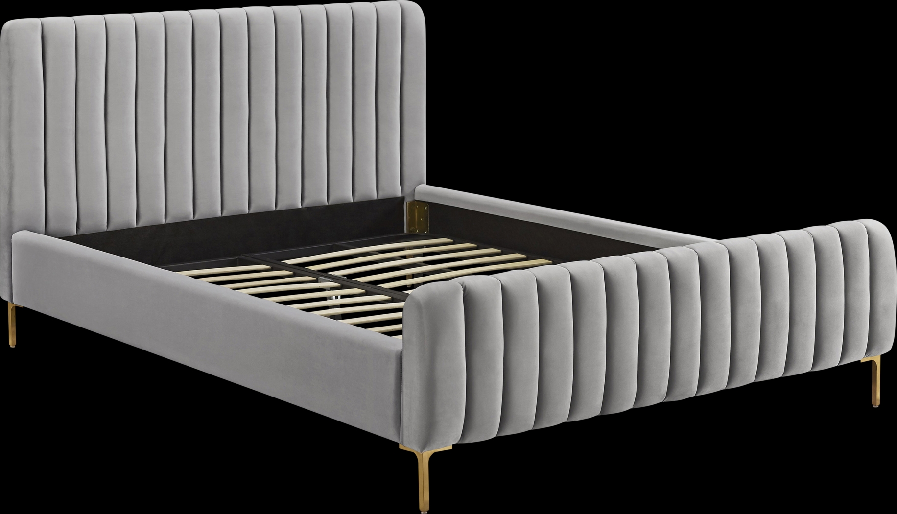Beineke Gray King Bed - Thumbnail - Image 4