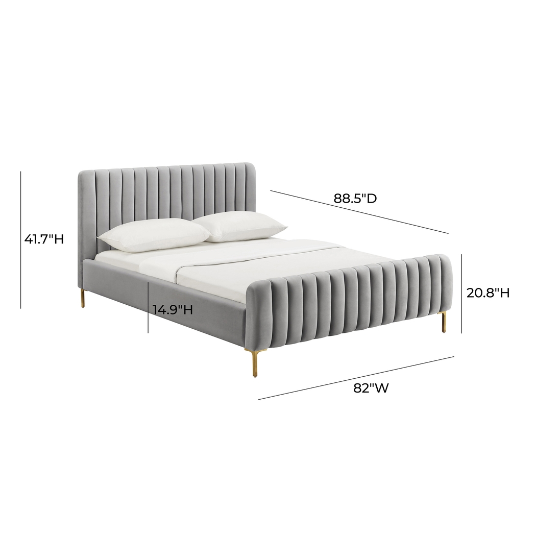 Beineke Gray King Bed - Thumbnail - Image 7
