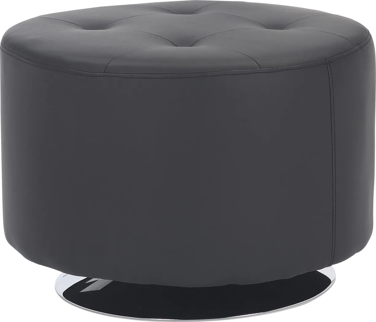Bekay Black Ottoman - Thumbnail - Image 1