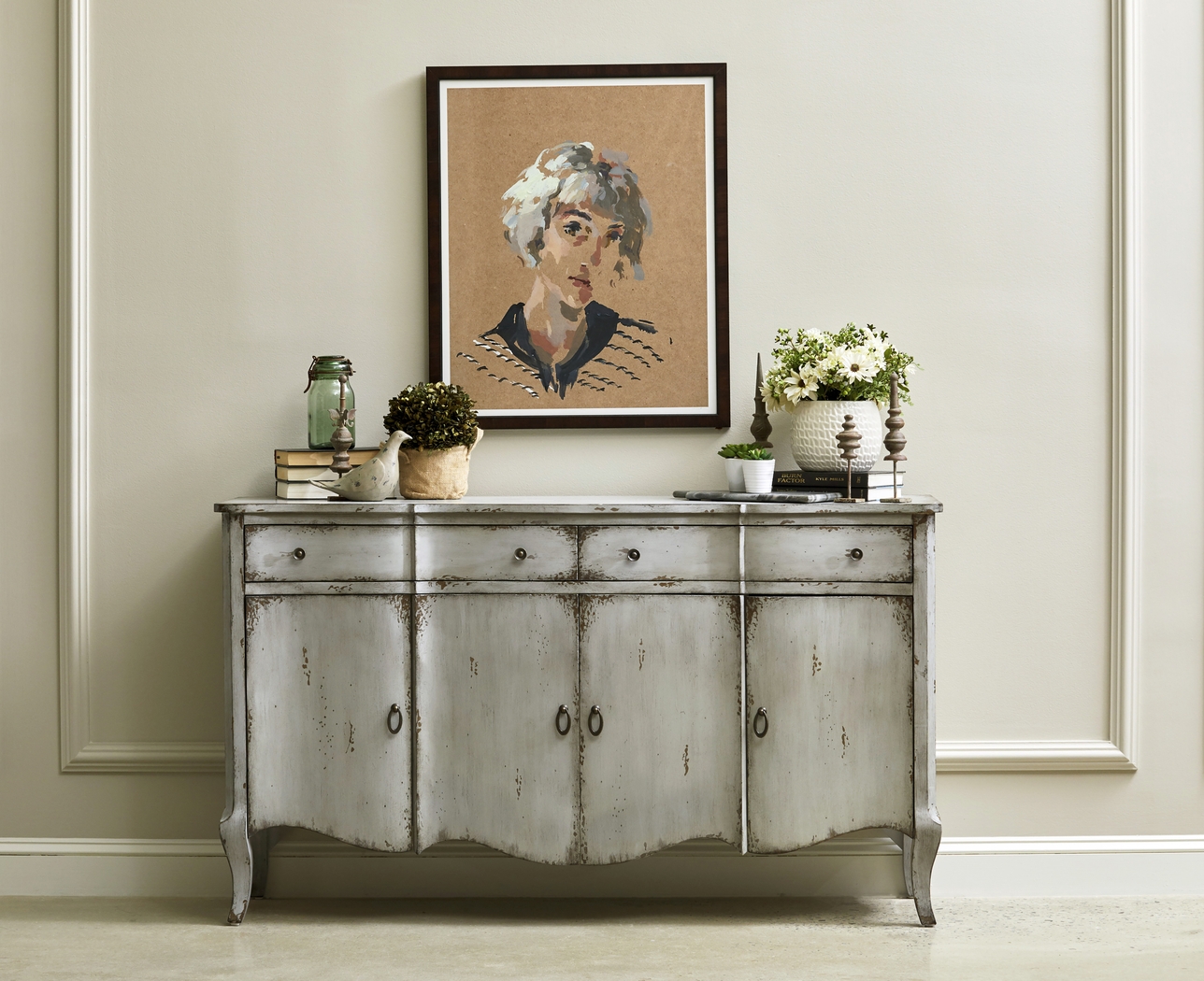 Bekington Gray Credenza - Thumbnail - Image 6
