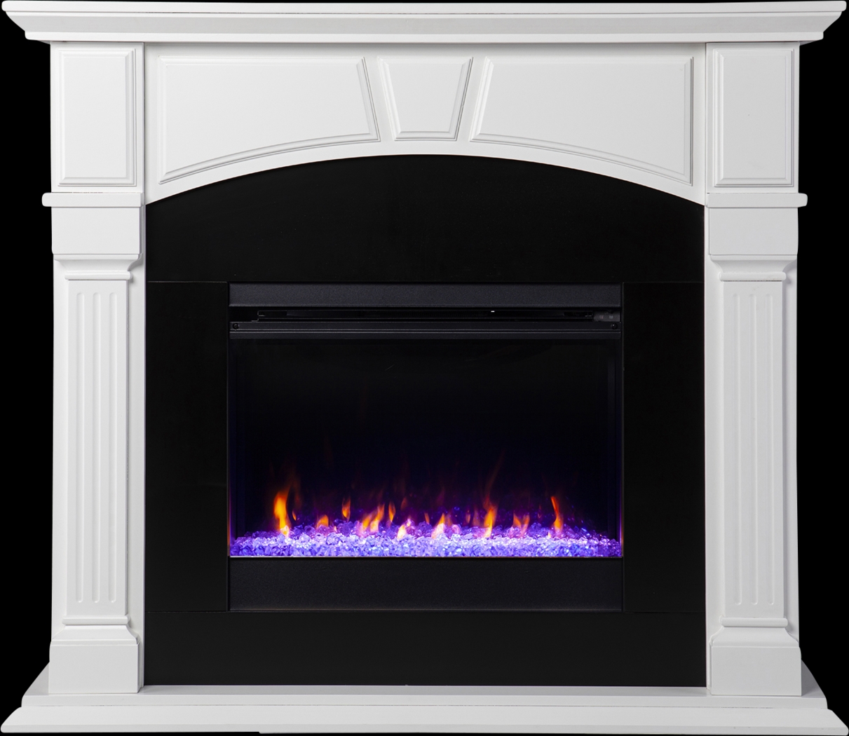 Bekonscot I White 48 in. Console With Color Changing Electric Fireplace - Thumbnail - Image 2