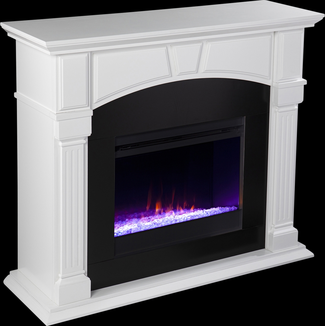 Bekonscot I White 48 in. Console With Color Changing Electric Fireplace - Thumbnail - Image 1