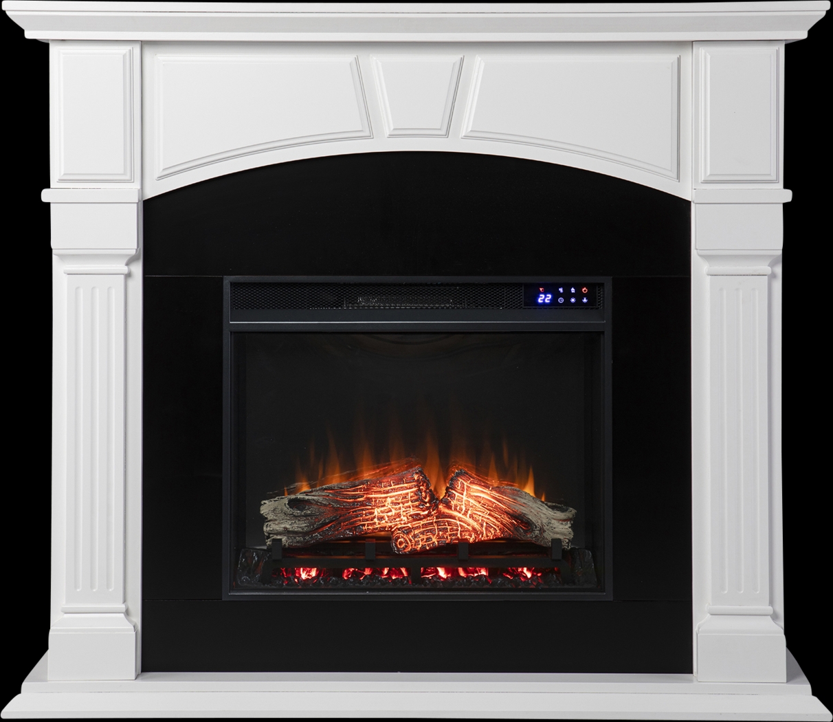 Bekonscot IV White 48 in. Console With Touch Panel Electric Fireplace - Thumbnail - Image 2