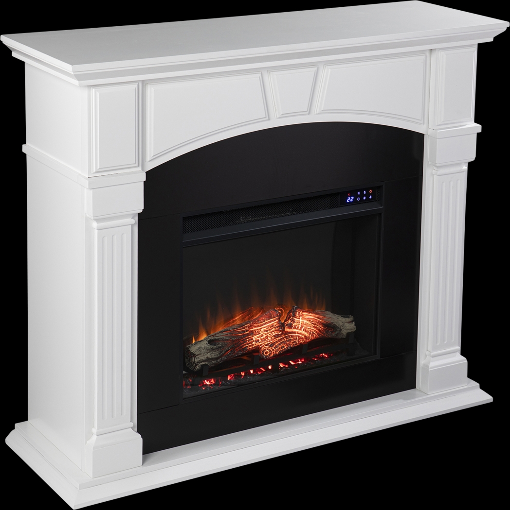 Bekonscot IV White 48 in. Console With Touch Panel Electric Fireplace - Thumbnail - Image 1
