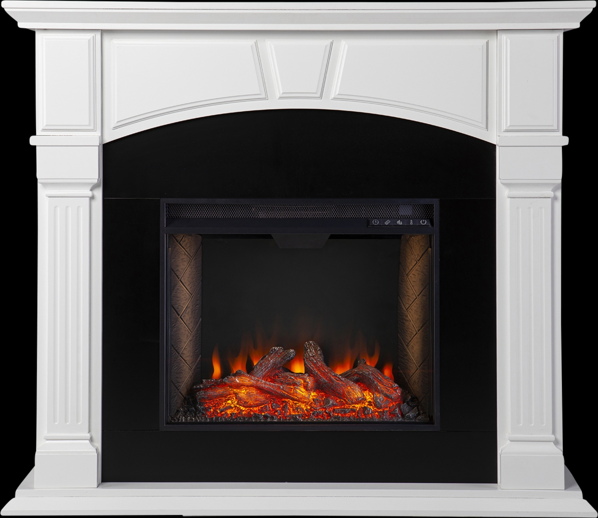 Bekonscot III White 48 in. Console With Smart Electric Fireplace - Thumbnail - Image 2