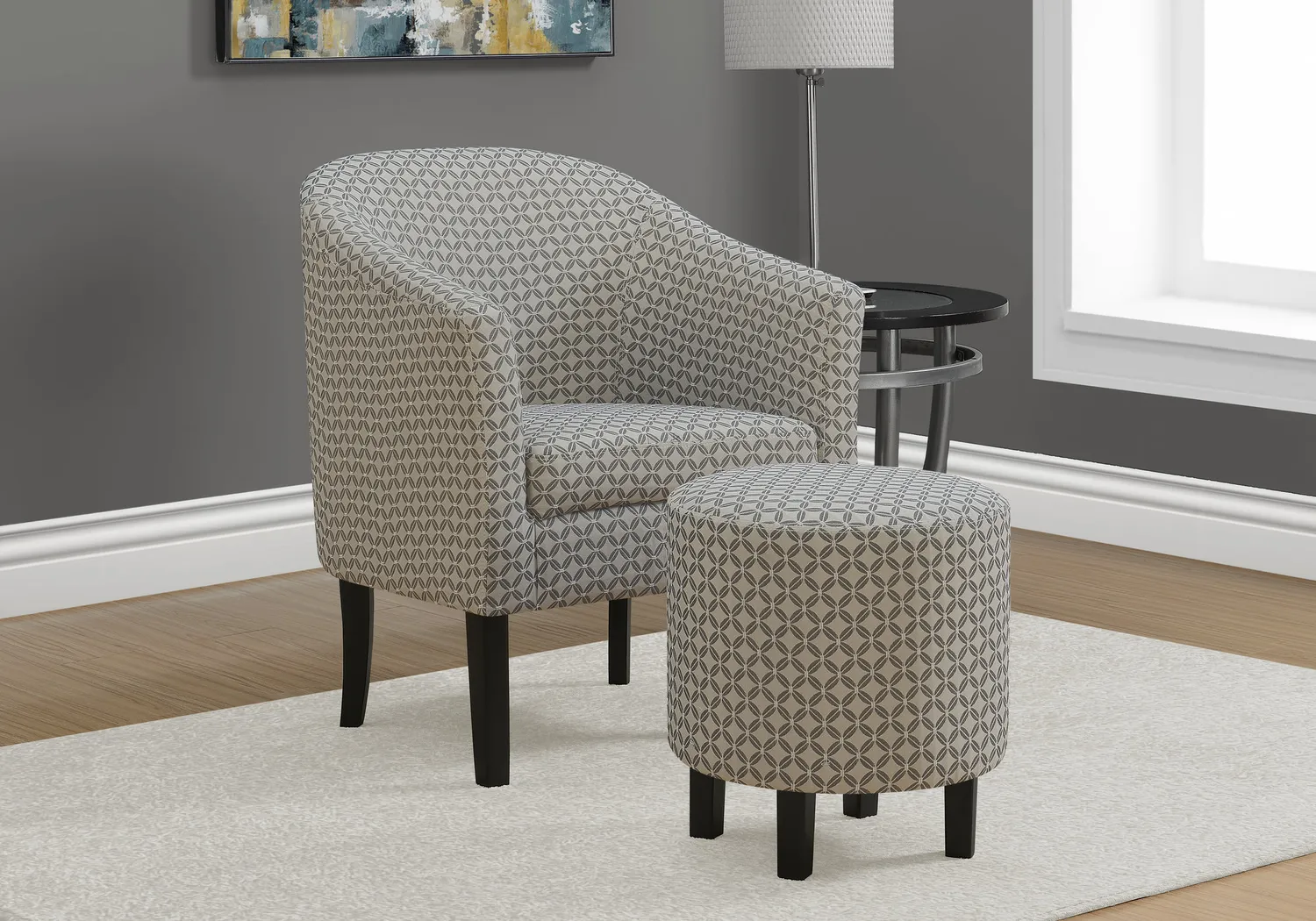 Belcaro Gray Accent Chair - Thumbnail - Image 2