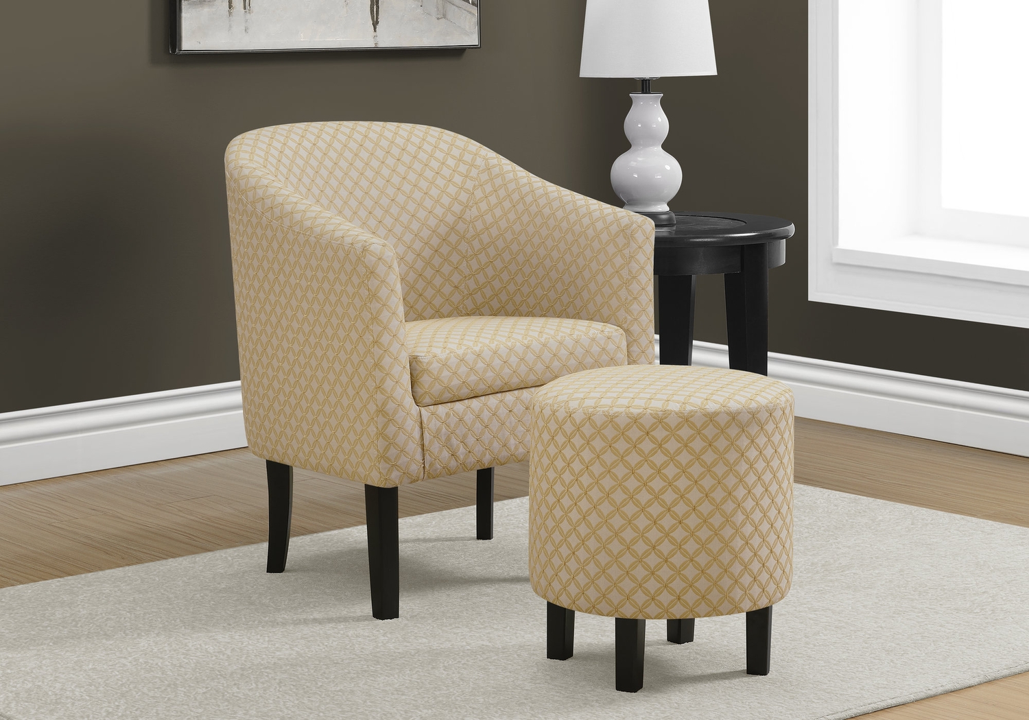 Belcaro Yellow Accent Chair - Thumbnail - Image 2
