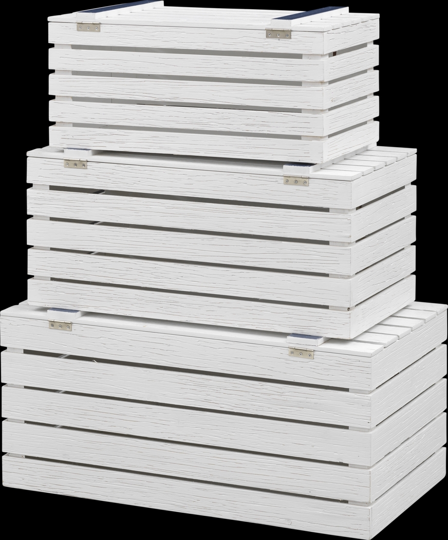 Belcher White Nesting Trunks, Set of 3 - Thumbnail - Image 3