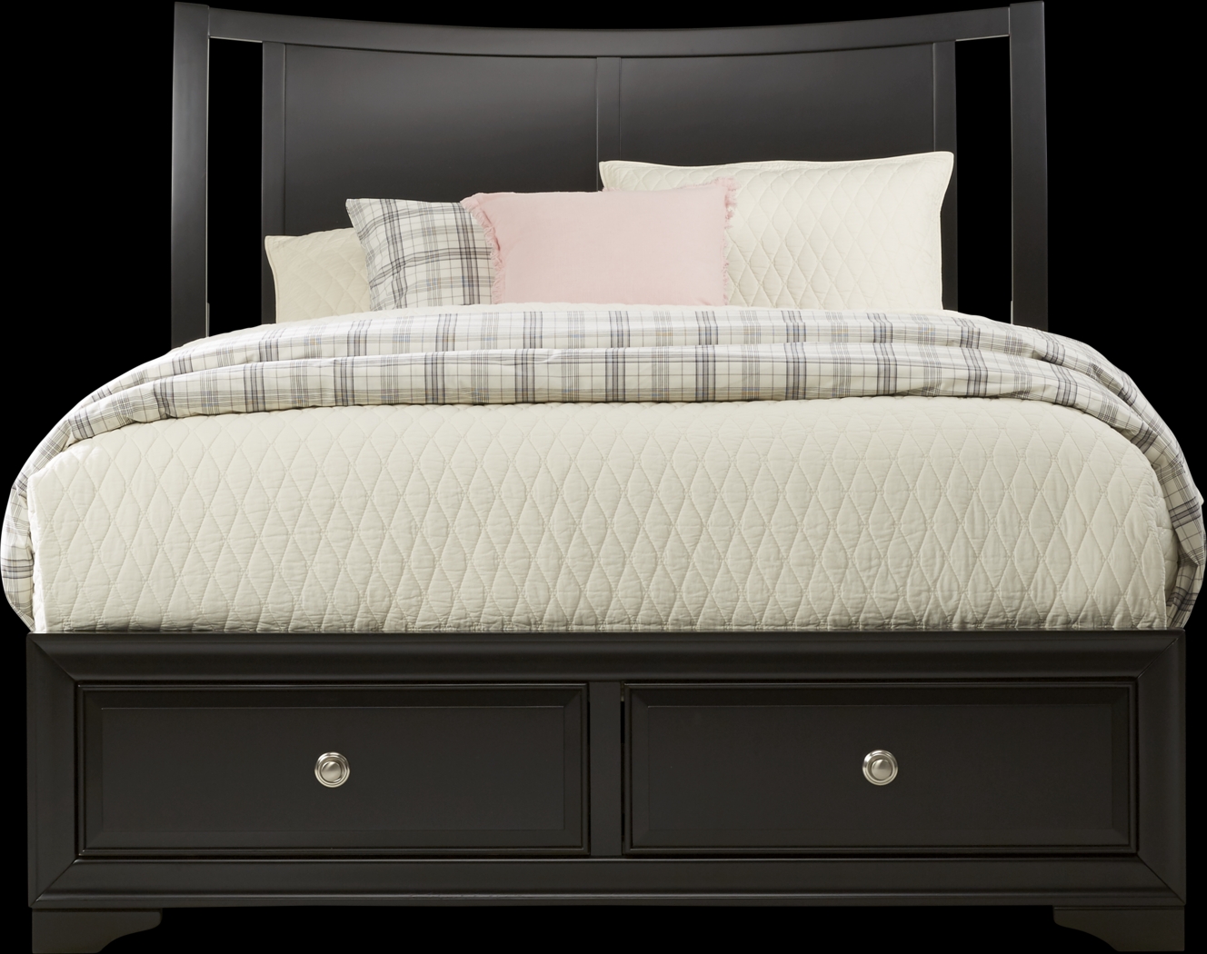 Belcourt Black 3 Pc King Curved Sleigh Bed with Storage - Thumbnail - Image 6