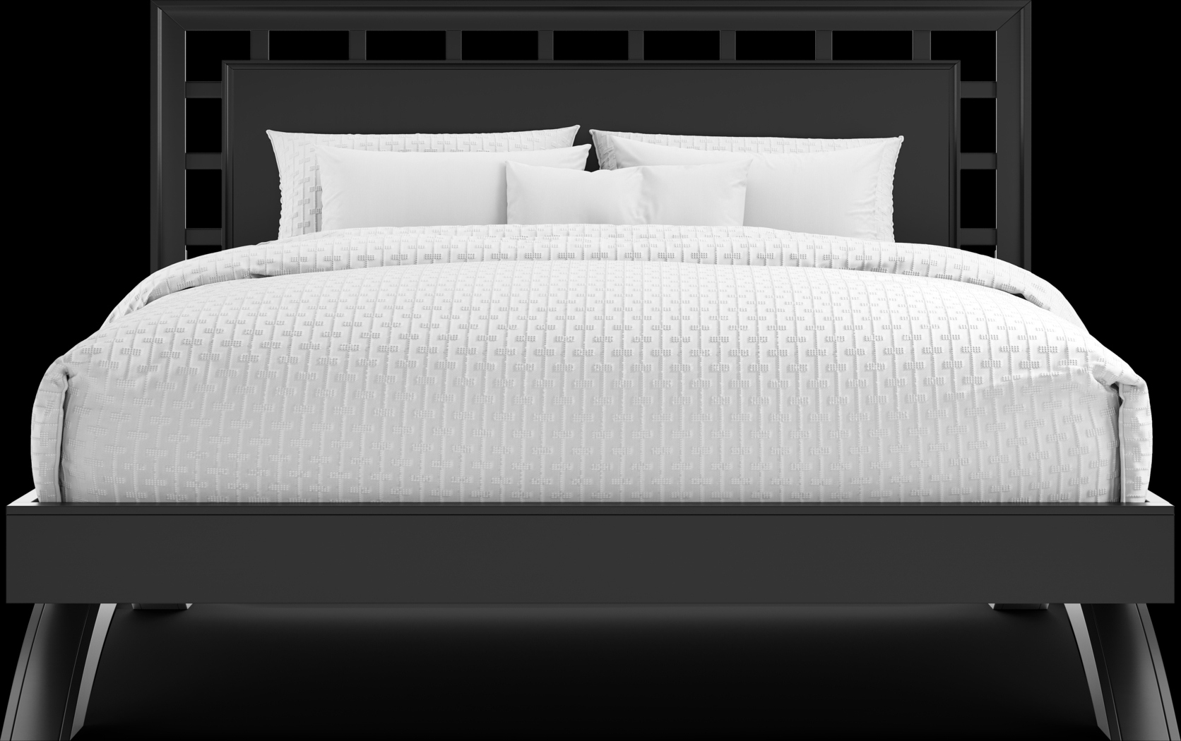 Belcourt Black 5 Pc King Lattice Arch Bedroom - Thumbnail - Image 3