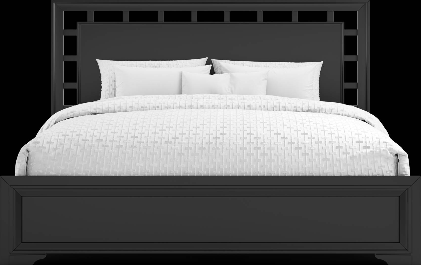 Belcourt Black 5 Pc King Lattice Bedroom - Thumbnail - Image 4