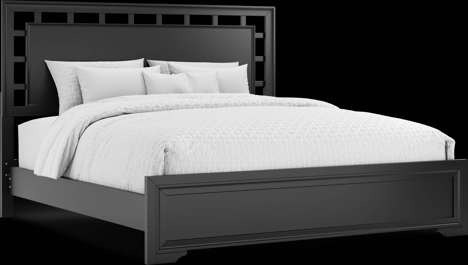 Belcourt Black 5 Pc King Lattice Bedroom - Thumbnail - Image 3