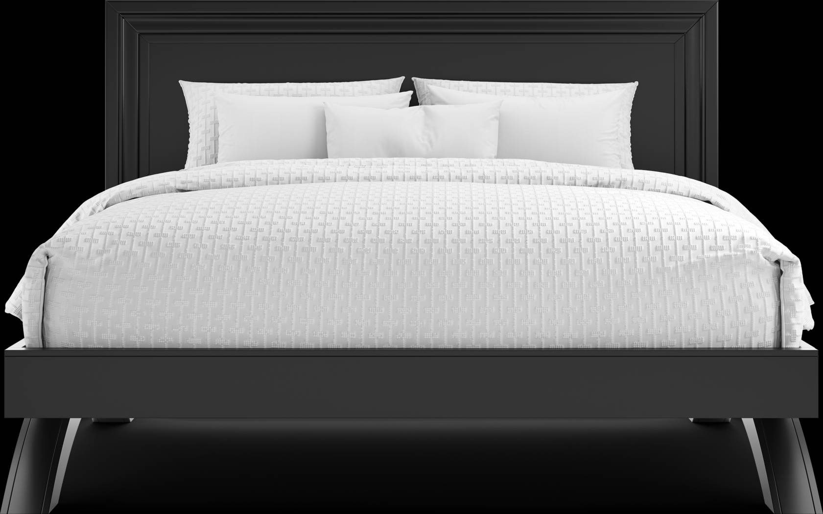 Belcourt Black 3 Pc King Panel Arch Bed - Thumbnail - Image 2