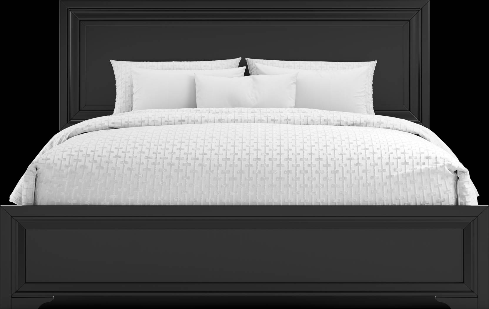 Belcourt Black 3 Pc King Panel Bed - Thumbnail - Image 3