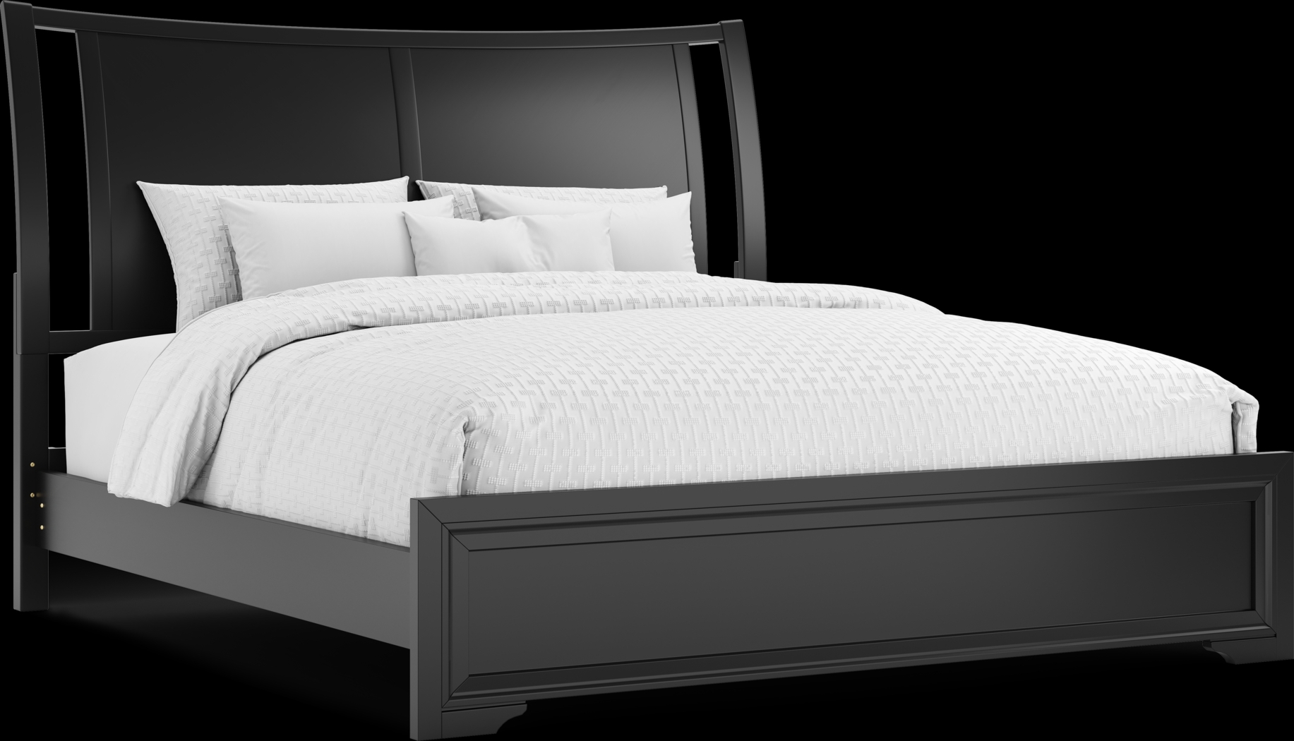 Belcourt Black 5 Pc King Sleigh Bedroom - Thumbnail - Image 2