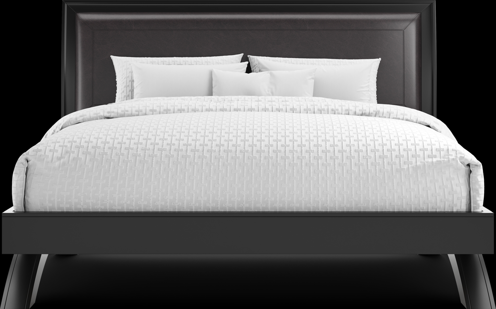 Belcourt Black 3 Pc King Upholstered Sleigh Arch Bed - Thumbnail - Image 2