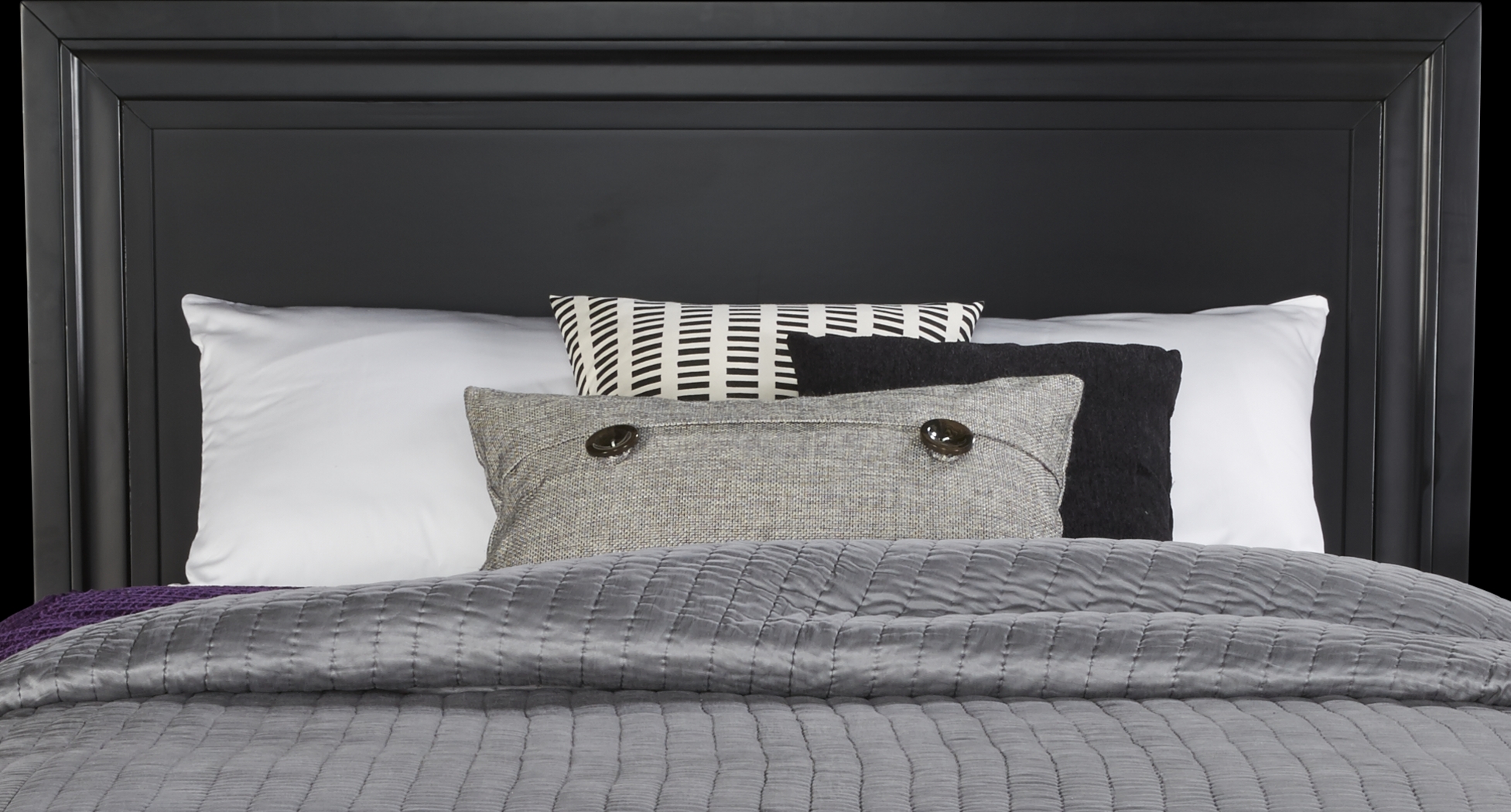 Belcourt Black 5 Pc Queen Panel Arch Bedroom - Thumbnail - Image 3