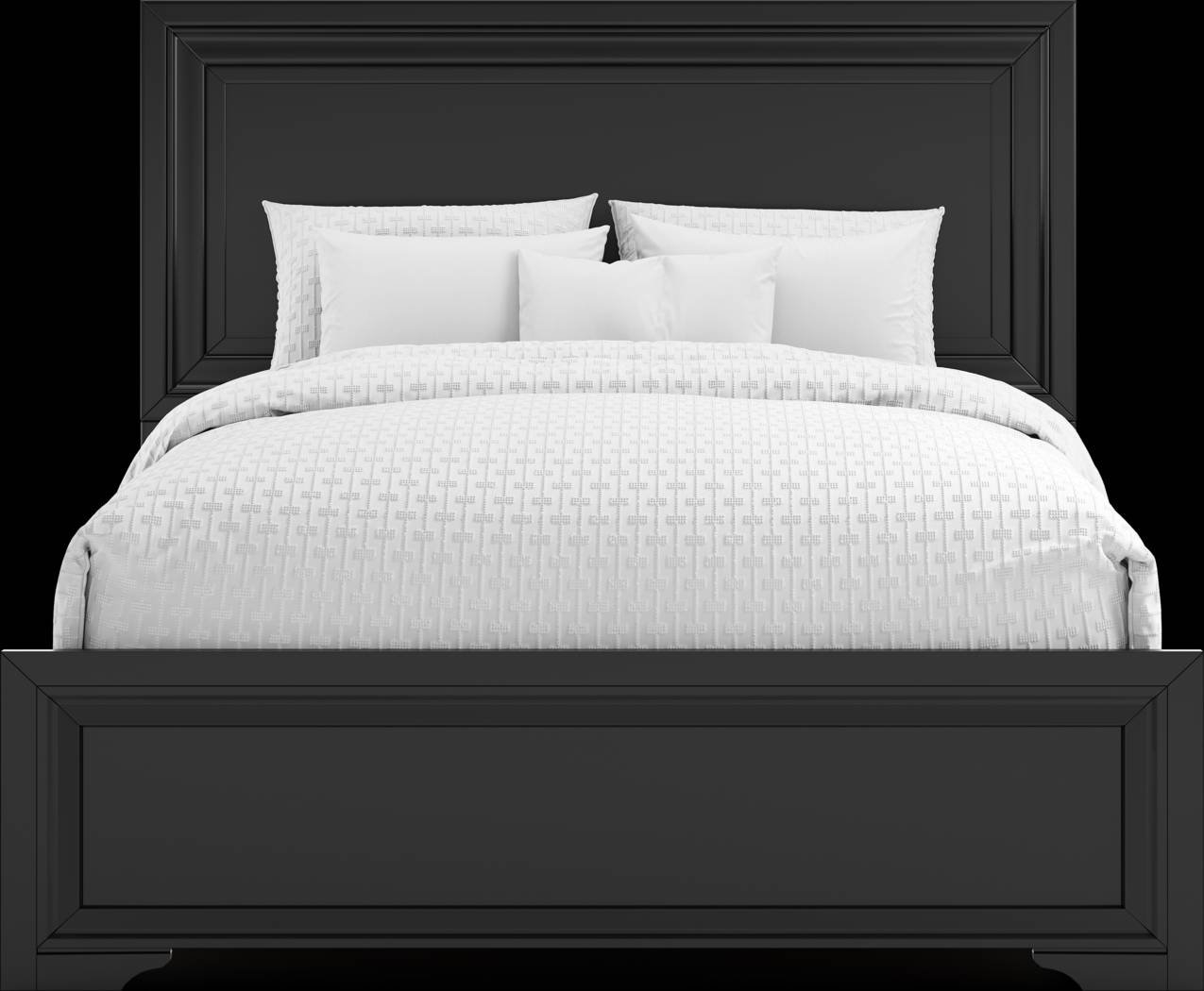 Belcourt Black 3 Pc Queen Panel Bed - Thumbnail - Image 2