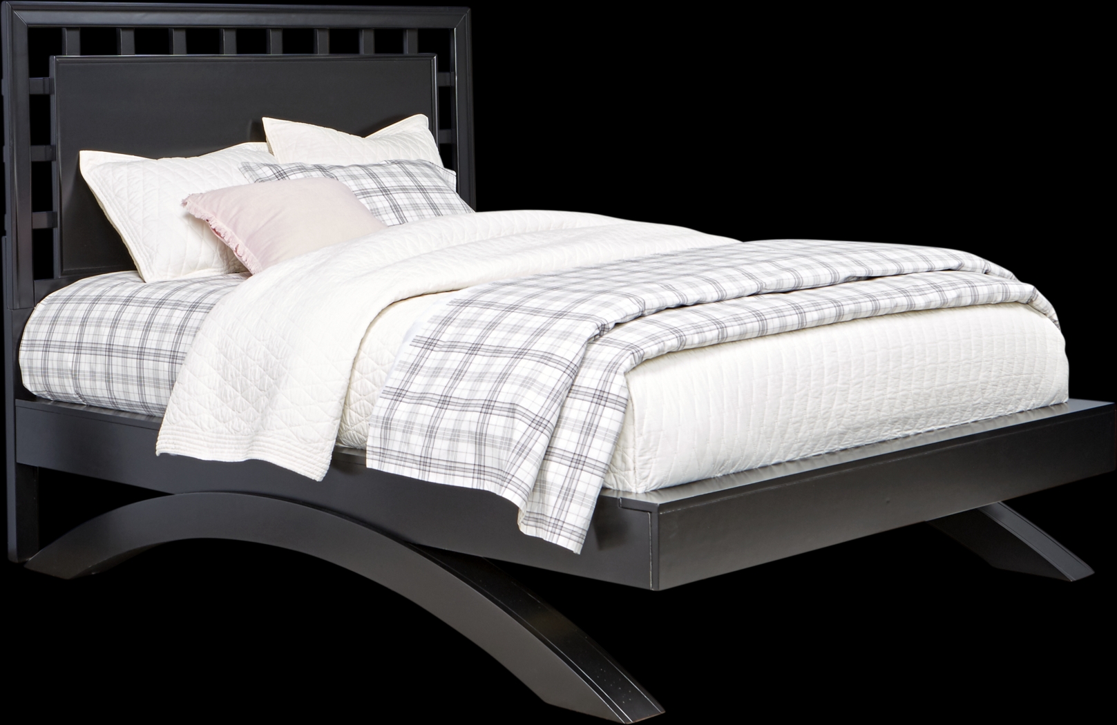 Belcourt Black 3 Pc Queen Lattice Arch Bed - Thumbnail - Image 4