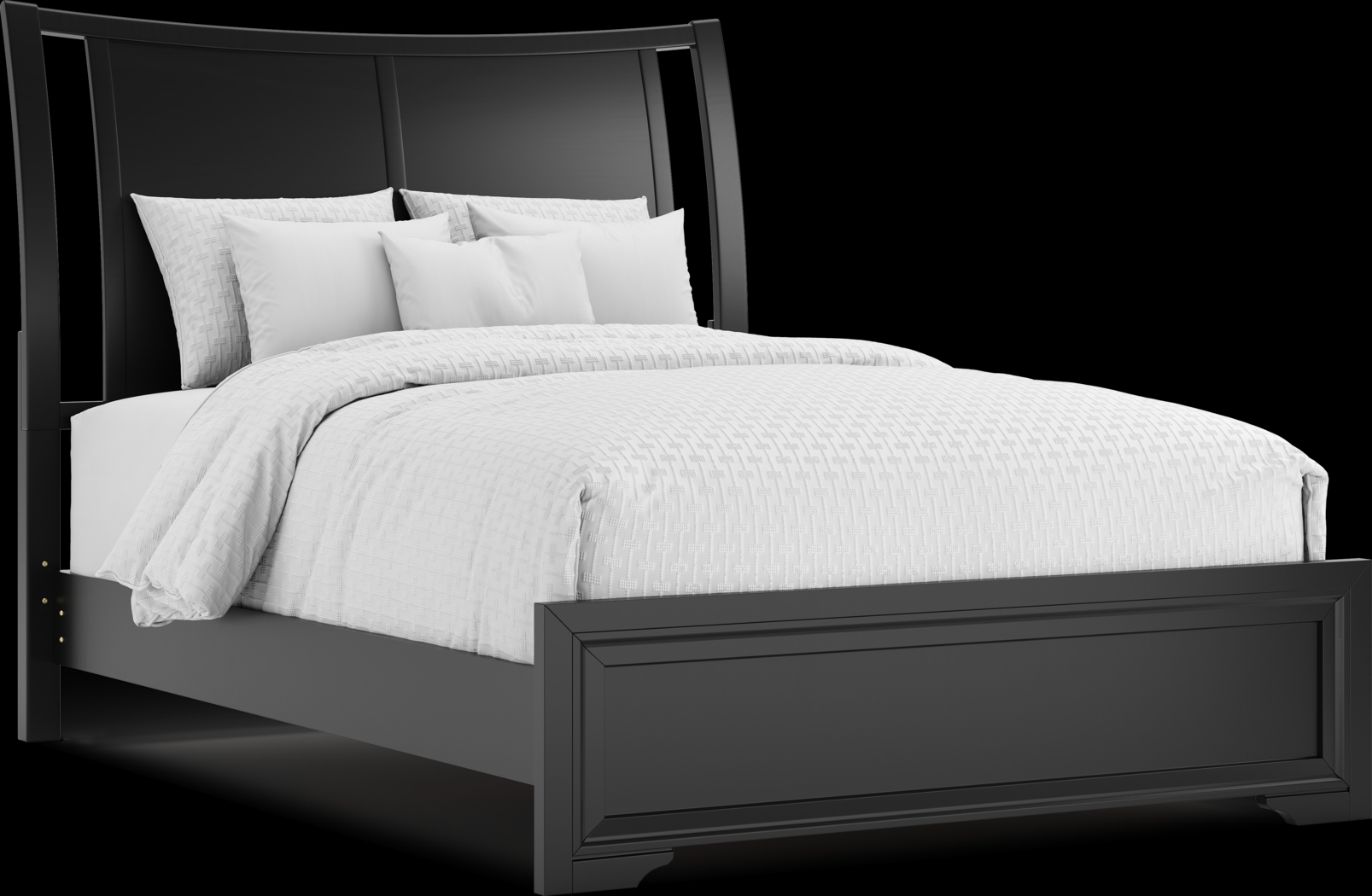 Belcourt Black 5 Pc Queen Sleigh Bedroom - Thumbnail - Image 2