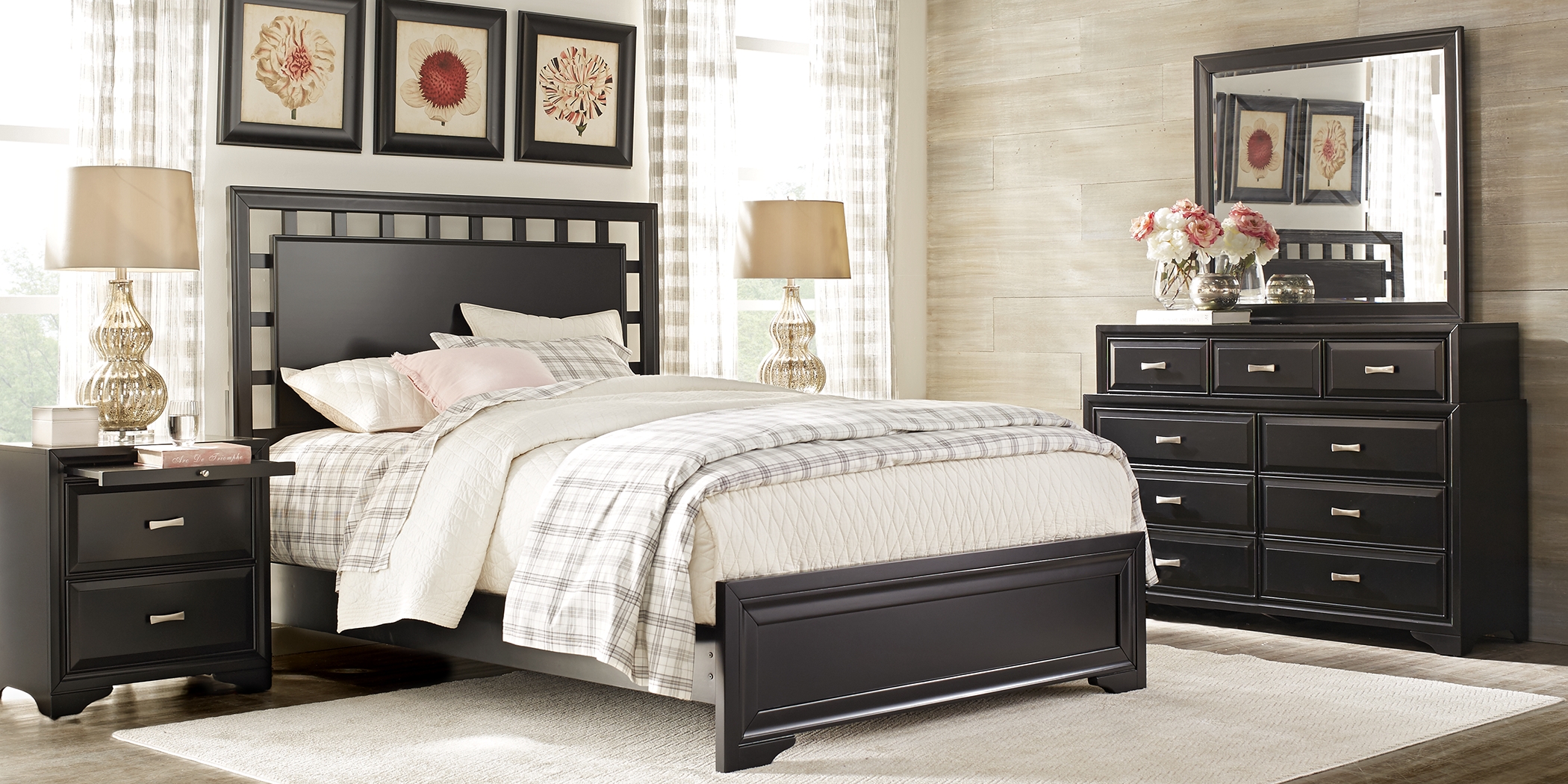 Belcourt Black 8 Pc King Lattice Bedroom - Thumbnail - Image 1