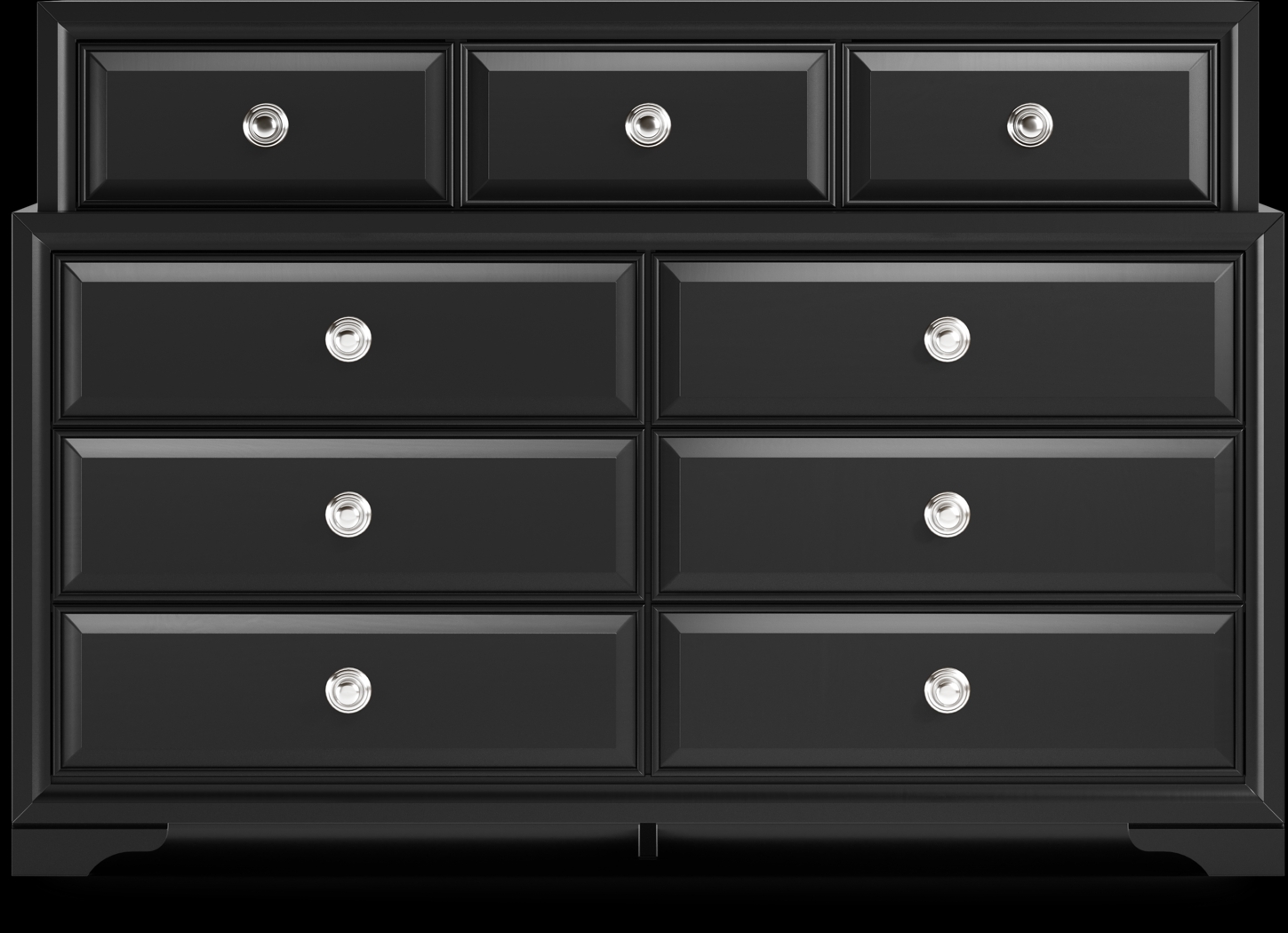 Belcourt Black 7 Pc Queen Slat Bedroom - Thumbnail - Image 4