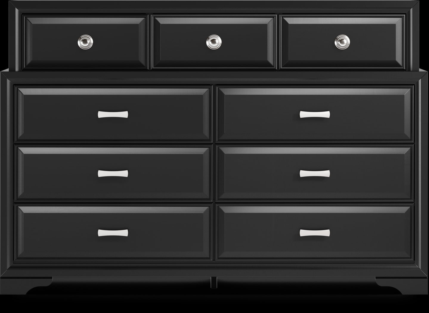 Belcourt Black 7 Pc Queen Slat Bedroom - Thumbnail - Image 3