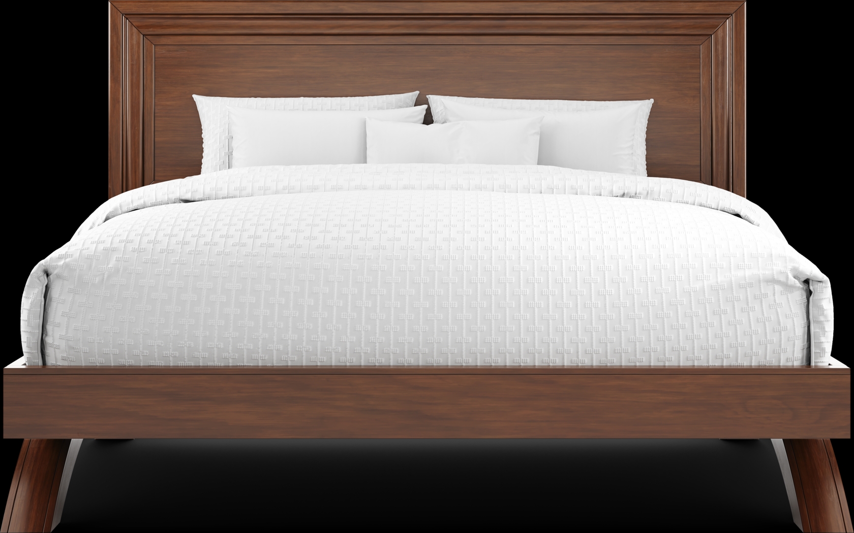 Belcourt Brown Cherry Finish 3 Pc King Panel Arch Bed - Thumbnail - Image 2