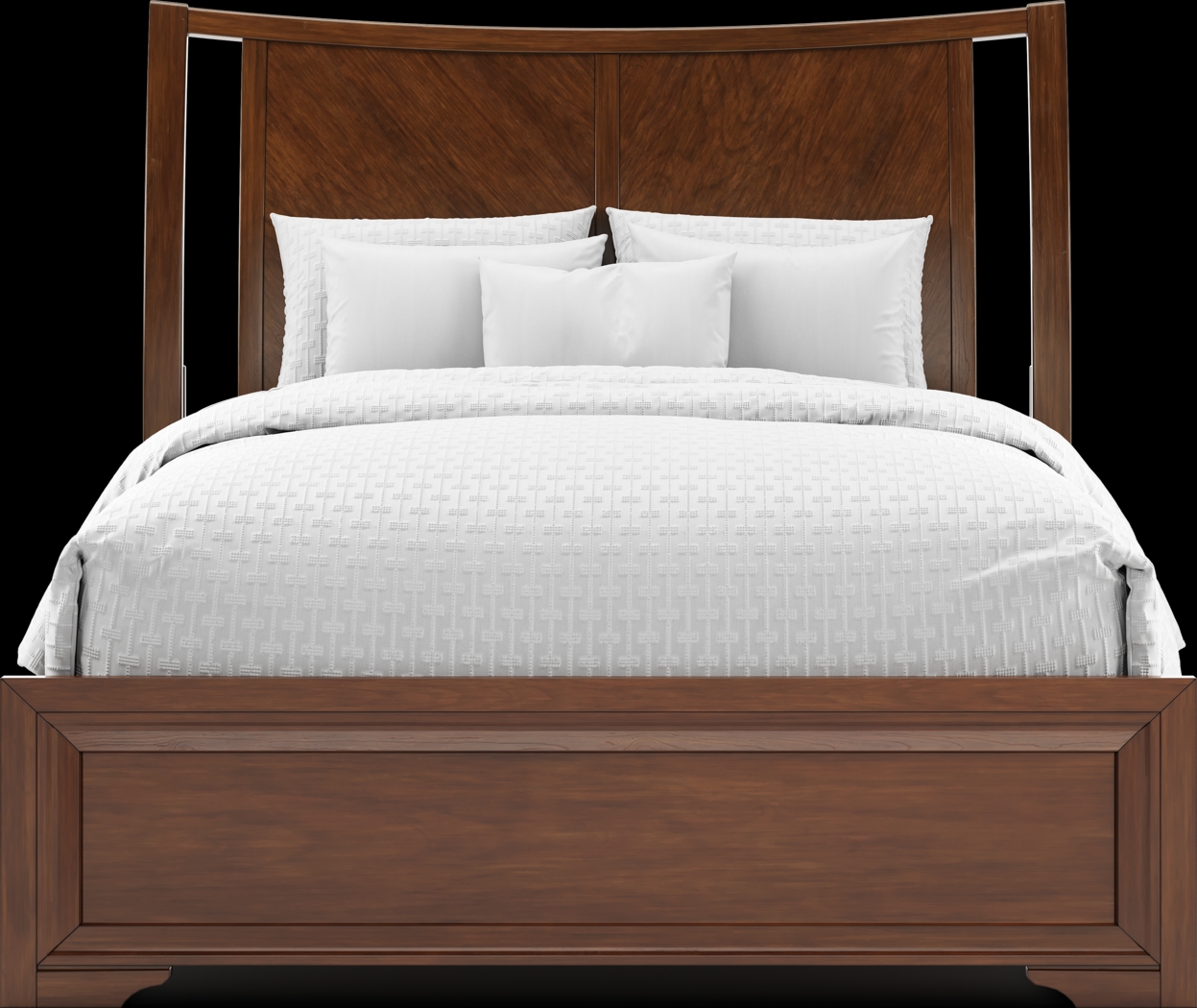 Belcourt Brown Cherry 3 Pc Queen Curved Sleigh Bed - Thumbnail - Image 3