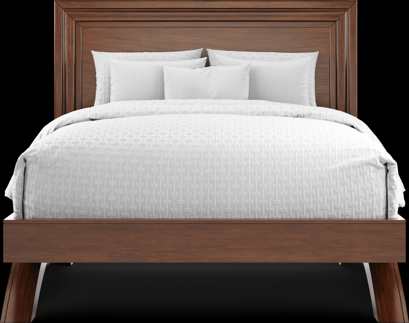 Belcourt Brown Cherry Finish 3 Pc Queen Panel Arch Bed - Thumbnail - Image 3