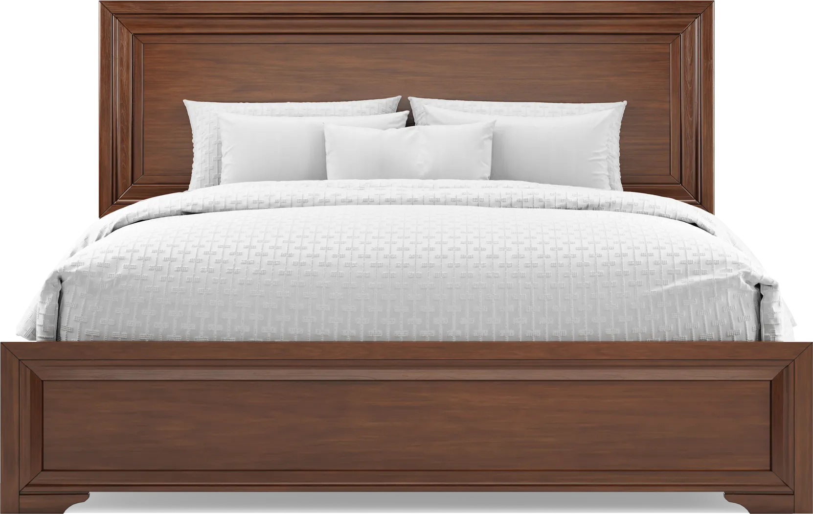 Belcourt Brown Cherry Finish 5 Pc King Panel Bedroom - Thumbnail - Image 3