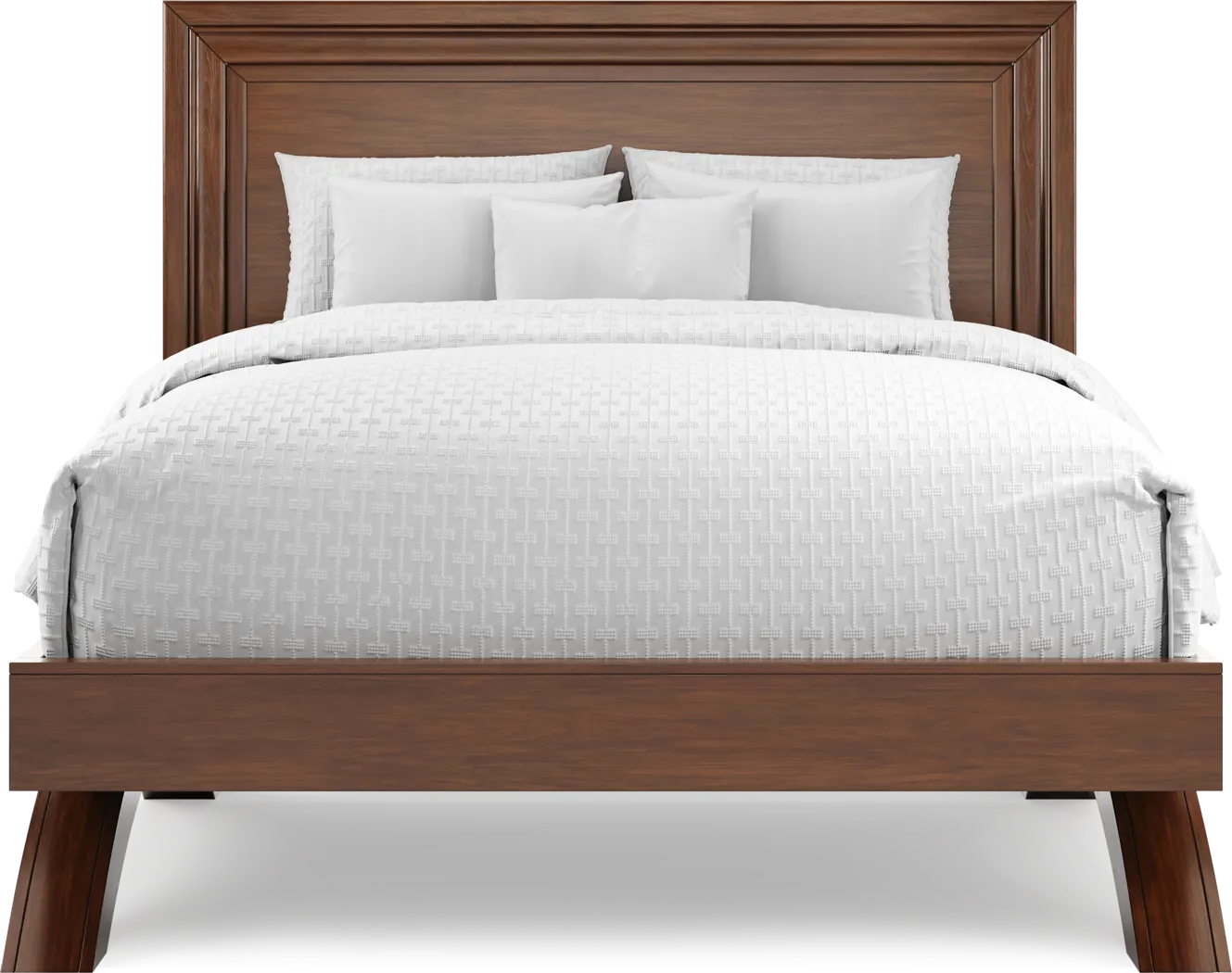 Belcourt Brown Cherry Finish 5 Pc Queen Panel Arch Bedroom - Thumbnail - Image 3