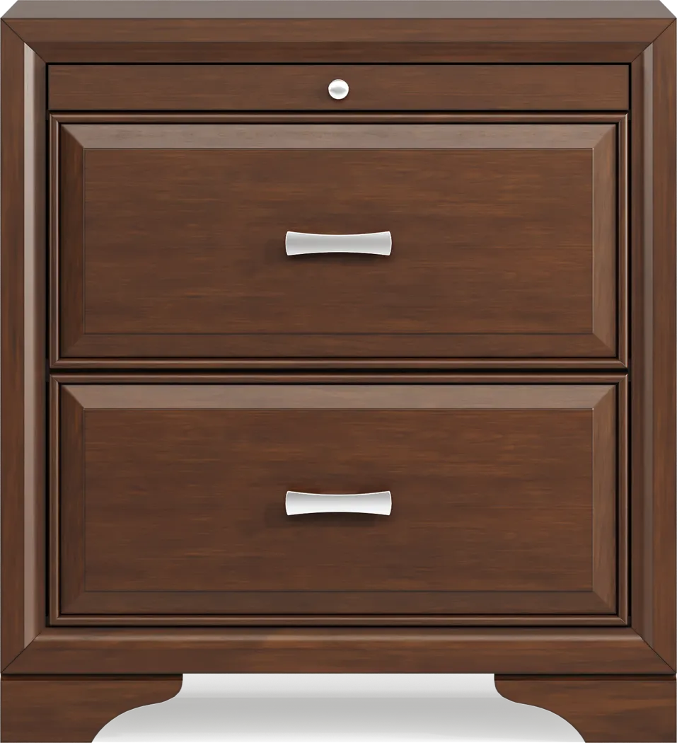 Belcourt Brown Cherry Finish 7 Pc Queen Lattice Bedroom - Thumbnail - Image 13