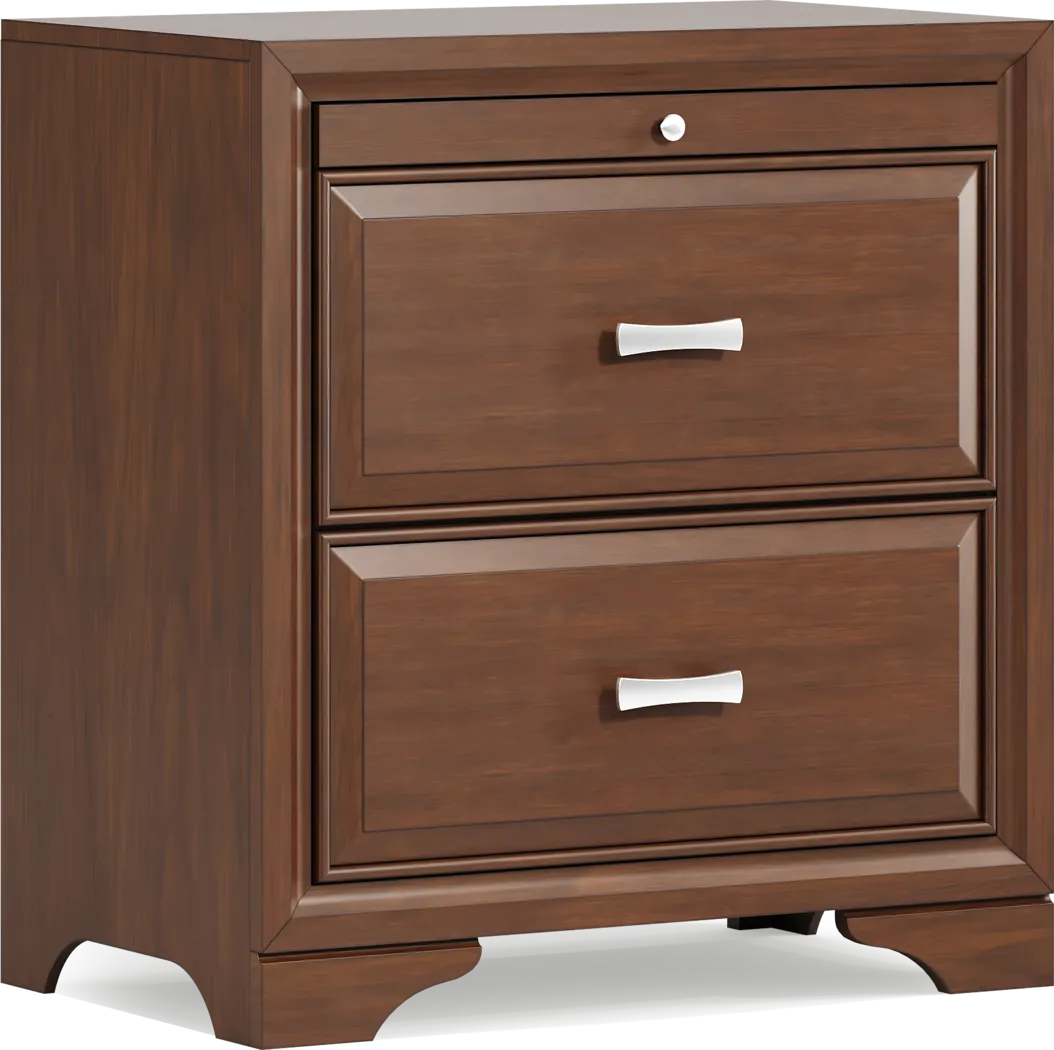 Belcourt Brown Cherry Finish 7 Pc Queen Lattice Bedroom - Thumbnail - Image 14